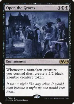 MTG FOIL Open the Graves Magic The Gathering - Image 1