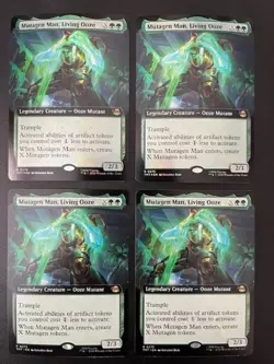 MTG- Mutagen Man, Living Ooze x4 - TMNT Extended Art (Two are FOIL) - Image 1