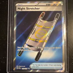 Pokemon TCG Night Stretcher 173/132 Hyper Rare Trainer Item Full Art Holo NM - Image 1