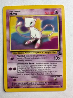 Mew 8 Promo WoTC Black Star Promo Pokemon LP/MP - Image 1