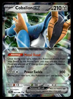 Cobalion ex 064/086 Double Rare ME04: Chaos Rising Pokemon Near Mint - Image 1