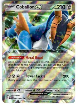 Pokemon Cobalion ex 064/086 Chaos Rising Double Rare Holo Near Mint NM - Image 1