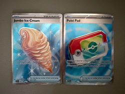 Pokemon TCG Jumbo Ice Cream 109/086 AND Poke Pad 113/086 Full Art Chaos Rising - Image 1