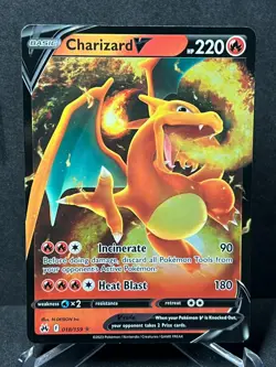 Pokemon Charizard V 018/159 Ultra Rare Crown Zenith Near Mint - Image 1
