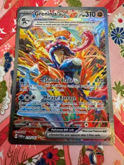 Pokemon TCG Twilight Masquerade Greninja EX 214/167 NM - Image 1