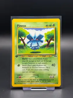 Pineco 61/75 Neo Discovery 1st Edition LP Pokemon Card TCG Common Vintage WOTC - Image 1