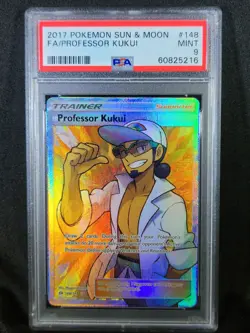 PSA 9 Professor Kukui 148/149 FULL ART HOLO ULTRA RARE TRAINER Pokemon Card - Image 1