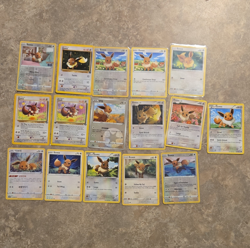 Pokemon TCG Eevee 51/64 Lot 15 Cards Jungle Evolving Skies Reverse Holo 1st Edit - Image 1