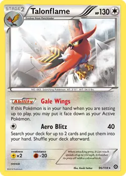 Talonflame 96/114 Rare | Steam Siege | Pokemon Card - Image 1