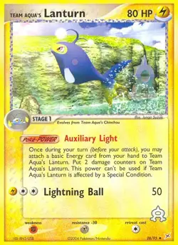 Team Aqua's Lanturn 28/95 Uncommon | Team Magma vs Team Aqua | Pokemon Card - Image 1