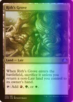 MTG Magic the Gathering Rith's Grove (255/521) Dominaria Remastered LP FOIL - Image 1