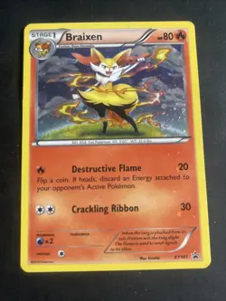 Braixen - XY161 XY161 Holo Promo XY Promo Pokemon Moderately Played - Image 1