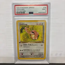 1999 Pokemon Jungle 1st Edition #38 Lickitung PSA 9 MINT - Image 1