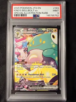 The Pokemon Company Iono's Bellibolt ex 183/159 SV09 SIR Holo PSA 9 (EN) - Image 1