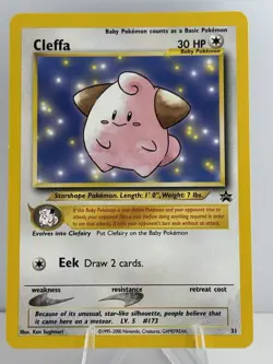Cleffa 31/53 Wotc Black Star Promo Regular Pokemon NM/LP - Image 1