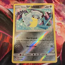 Alolan Sandshrew 137/236 Pokemon Cosmic Eclipse Common Near Mint Reverse Holo - Image 1