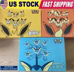 Pokemon TCG S-Chinese Eevee GX Gift Box Vaporeon Jolteon Flareon Three Boxes Set - Image 1