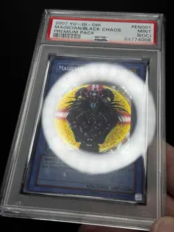 PSA 9 OC Yugioh Magician of Black Chaos #PP01-EN001 OFF CENTER ERROR POP 1! - Image 4