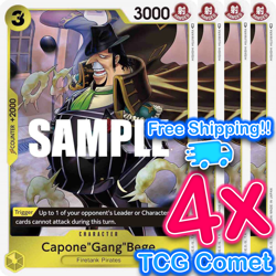 [4x Playset] Capone"Gang"Bege - Kingdoms of Intrigue (OP04) - One Piece CCG TCG - Image 1