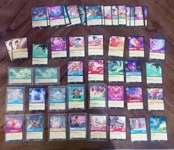 lorcana shimmering skies 40+ Card Lot!! Holos, Ultra Rares, And Foils Plus More! - Image 1