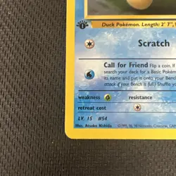 Misty's Psyduck 54/132 Uncommon 1st Edition Gym Heroes Pokemon Card MP3 - Image 5