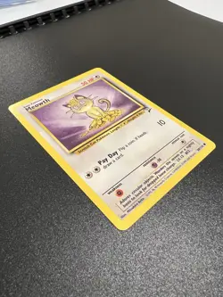 Meowth 80/130 Base Set 2 2000 Pokemon Card Common NM - Image 3