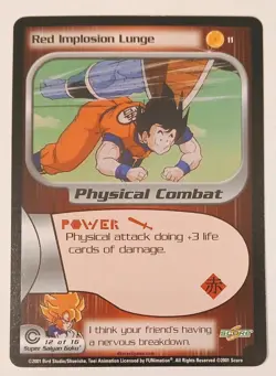 Red Implosion Lunge - Dragon Ball Z DBZ CCG Score Card #11 - Image 1