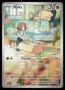 Pokemon Cards Ralts 211/198 Scarlet & Violet Illustration Rare NM *3 - Image 1