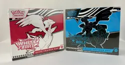 NEW TCG Pokemon Black Bolt and White Flare Elite Trainer Box ETB Set of 2 Sealed - Image 1