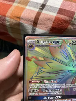 Solgaleo GX 155/149 Rainbow Hyper Rare Card Sun & Moon Base Set Pokemon TCG - Image 3