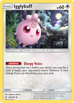 🔥 IGGLYBUFF 168/236 UNCOMMON COSMIC ECLIPSE POKEMON NM/M HIMENO 🔥 - Image 1