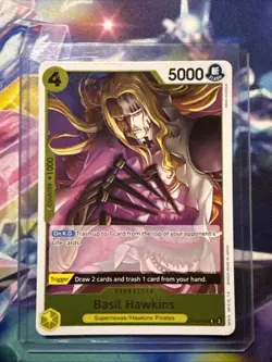 1x Basil Hawkins OP10-109 English R Royal Blood One Piece Card Game - Image 1