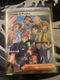 Pokemon TCG Trainer Friends in Paldea Ultra Rare Holo Card 137/131 Prismatic - Image 1