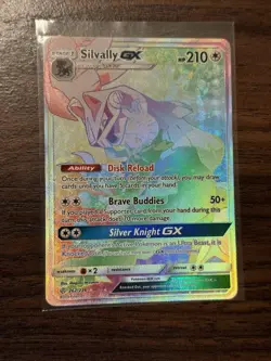 Pokemon Silvally GX 262/236 Full Art Holo Secret Rare Cosmic Eclipse 210 HP - Image 1