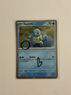 SWIRL Pokemon TCG Squirtle Black Star Promo SVP048 Cosmos Holo NM FAST SHIP B - Image 1