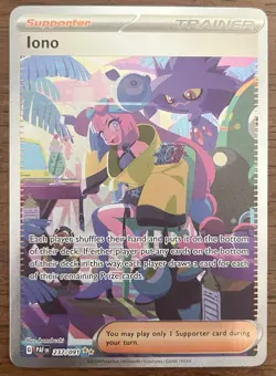 Pokemon TCG Iono 237/091 SV Paldean Fates Special Illustration Rare Holo - Image 1