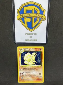 POKEMON SET BASE UNLIMITED NINETALES HOLO 12/102 PL/PR - Image 1