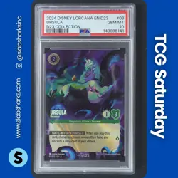 2024 DISNEY LORCANA EN D23 COLLECTION #03 URSULA DECEIVER PSA 10 - Image 1