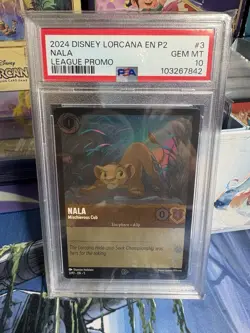 Disney Lorcana Nala Mischievous Cub Cold Foil Promo 3/P2 PSA 10 - Image 1