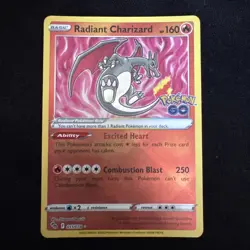 Pokemon TCG Radiant Charizard Holo Card Pokemon Go, 011/078, NM/M - Image 1