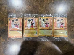 Disney Lorcana TCG Mickey Mouse True Friend Holo Promo 4-Card playset. Lot 34/P2 - Image 1