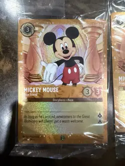 Disney Lorcana TCG Mickey Mouse True Friend Holo Promo 4-Card playset. Lot 34/P2 - Image 2