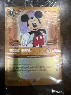 Disney Lorcana TCG Mickey Mouse True Friend Holo Promo 4-Card playset. Lot 34/P2 - Image 3