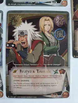 Bandai Naruto CCG 2002 Lot Ninja Cards Naruto Sasuke Jiraiya - Image 4