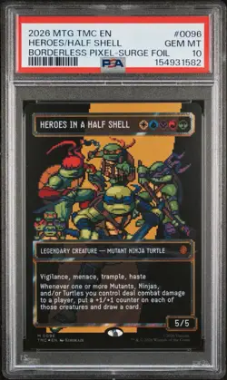 2026 MTG TNMT COMMANDER BORDERLESS PIXEL SURGE FOIL HEROES IN A HALF SHELL 0096 - Image 1
