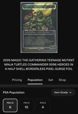2026 MTG TNMT COMMANDER BORDERLESS PIXEL SURGE FOIL HEROES IN A HALF SHELL 0096 - Image 4