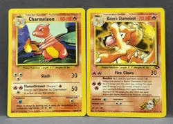 Pokemon TCG: Charmeleon 24/102 Base Set & Blaine’s Charmeleon 31/132 - Image 1