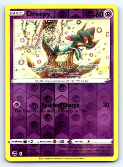 Pokemon Dreepy Silver Tempest SIT C REVERSE HOLO 087/195 Komiya NM - Image 1