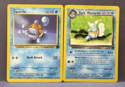 Squirtle 68/82 & Dark Wartortle 46/82 Team Rocket Pokemon TCG - Image 1
