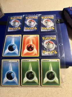 ASSORTED POKEMON CARD BINDER PAGE #8 (9ct) cards from mixed sets - Image 2